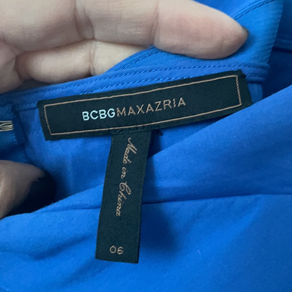 BCBG BLUE RUFFLE DRESS - Picture 4 of 4